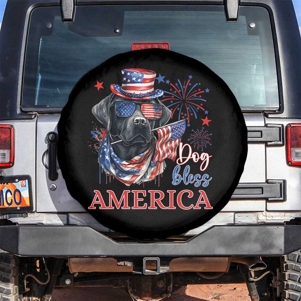 4th Of July Dog Bless America US Patriotic Spare Tire Cover