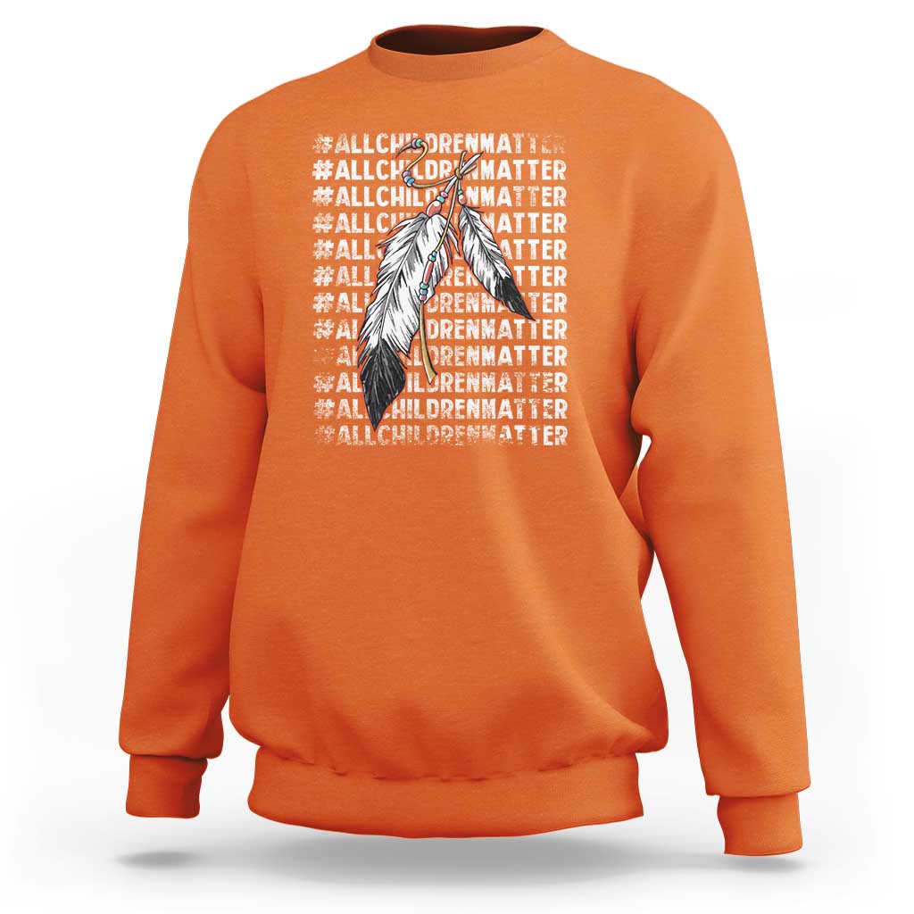 Orange Shirt Day Sweatshirt All Children Matter Indigenous Children - Wonder Print Shop
