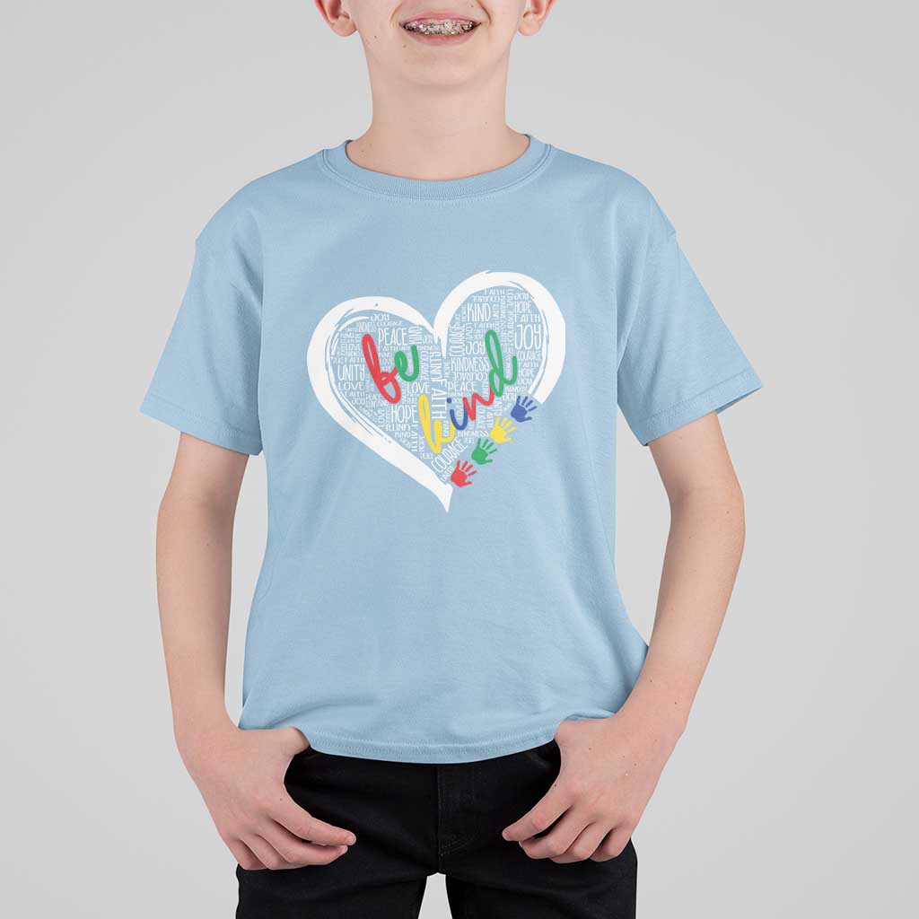 Unity Day T Shirt For Kid Orange Heart Be Kind Anti Bullying - Wonder Print Shop