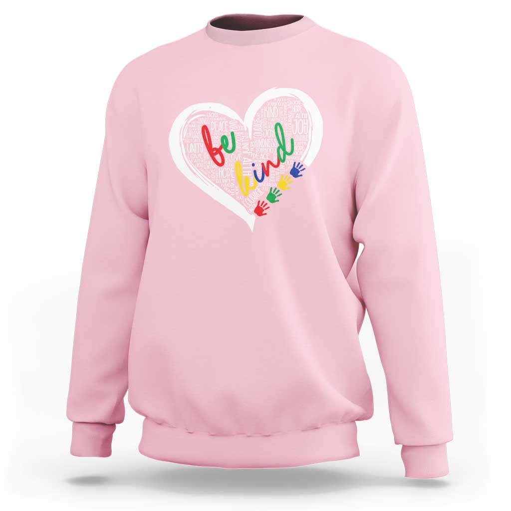 Unity Day Sweatshirt Orange Heart Be Kind Anti Bullying - Wonder Print Shop