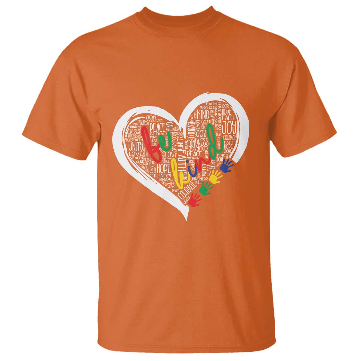 Unity Day T Shirt Orange Heart Be Kind Anti Bullying - Wonder Print Shop