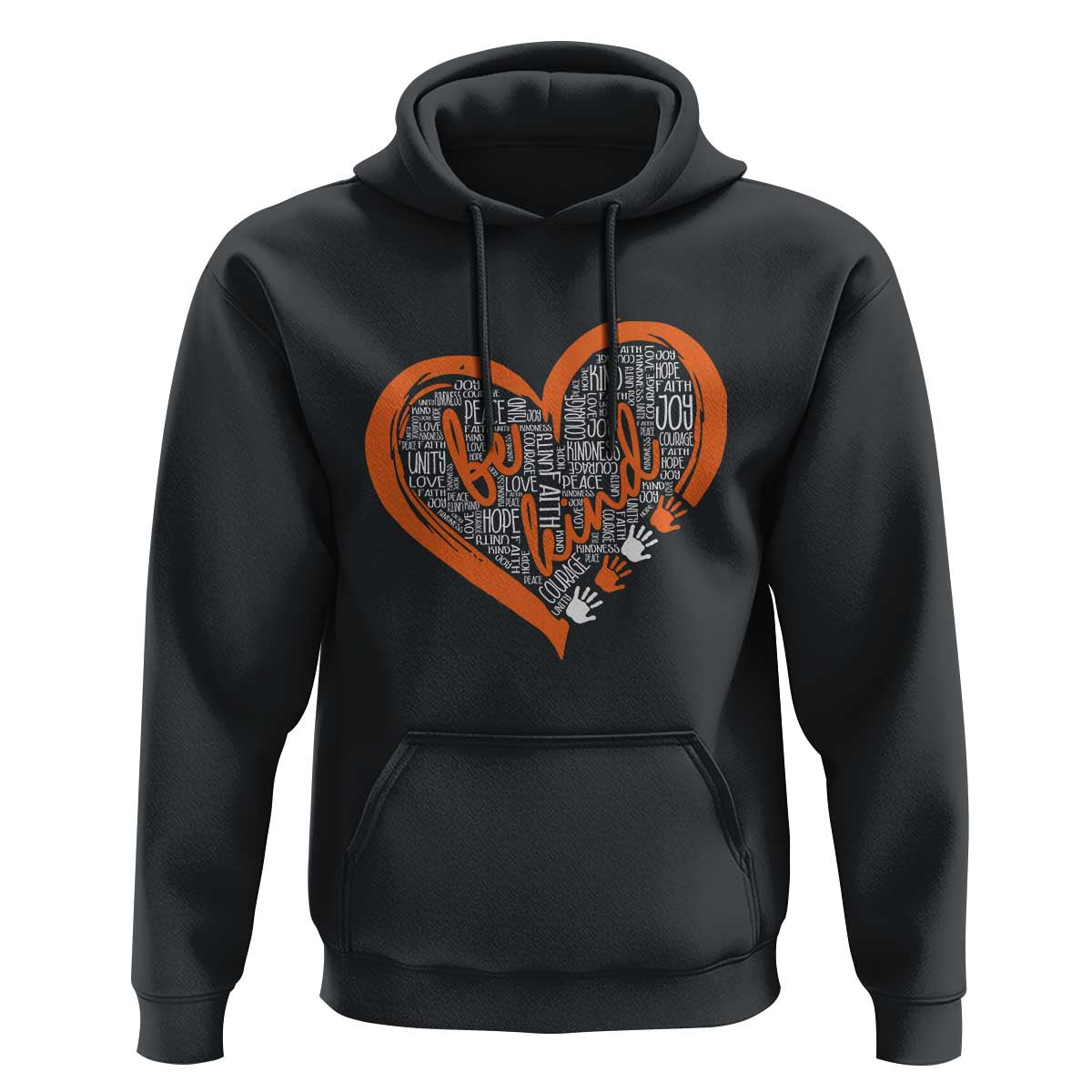 Anti Bullying Hoodie Orange Heart Be Kind Unity Day