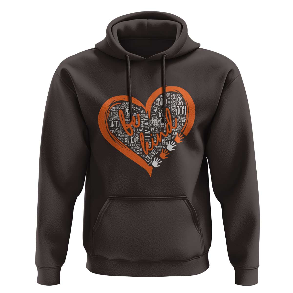 Anti Bullying Hoodie Orange Heart Be Kind Unity Day