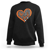 Anti Bullying Sweatshirt Orange Heart Be Kind Unity Day - Wonder Print Shop