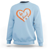 Anti Bullying Sweatshirt Orange Heart Be Kind Unity Day - Wonder Print Shop