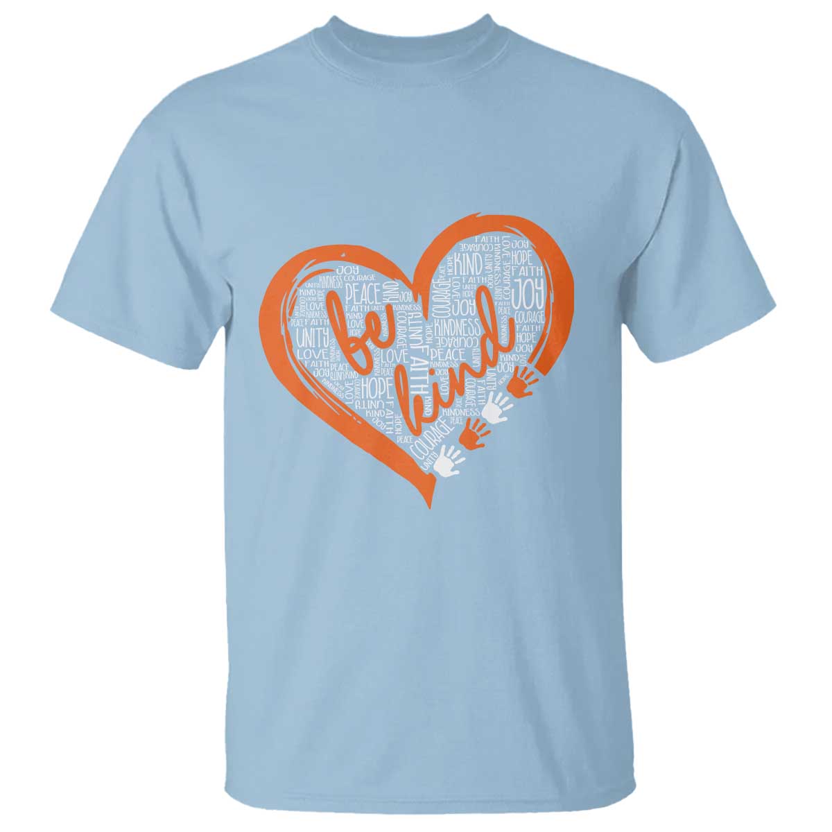 Anti Bullying T Shirt Orange Heart Be Kind Unity Day - Wonder Print Shop