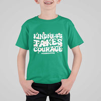 Be Kind T Shirt For Kid Kindness Takes Courage End Bullying - Wonder Print Shop
