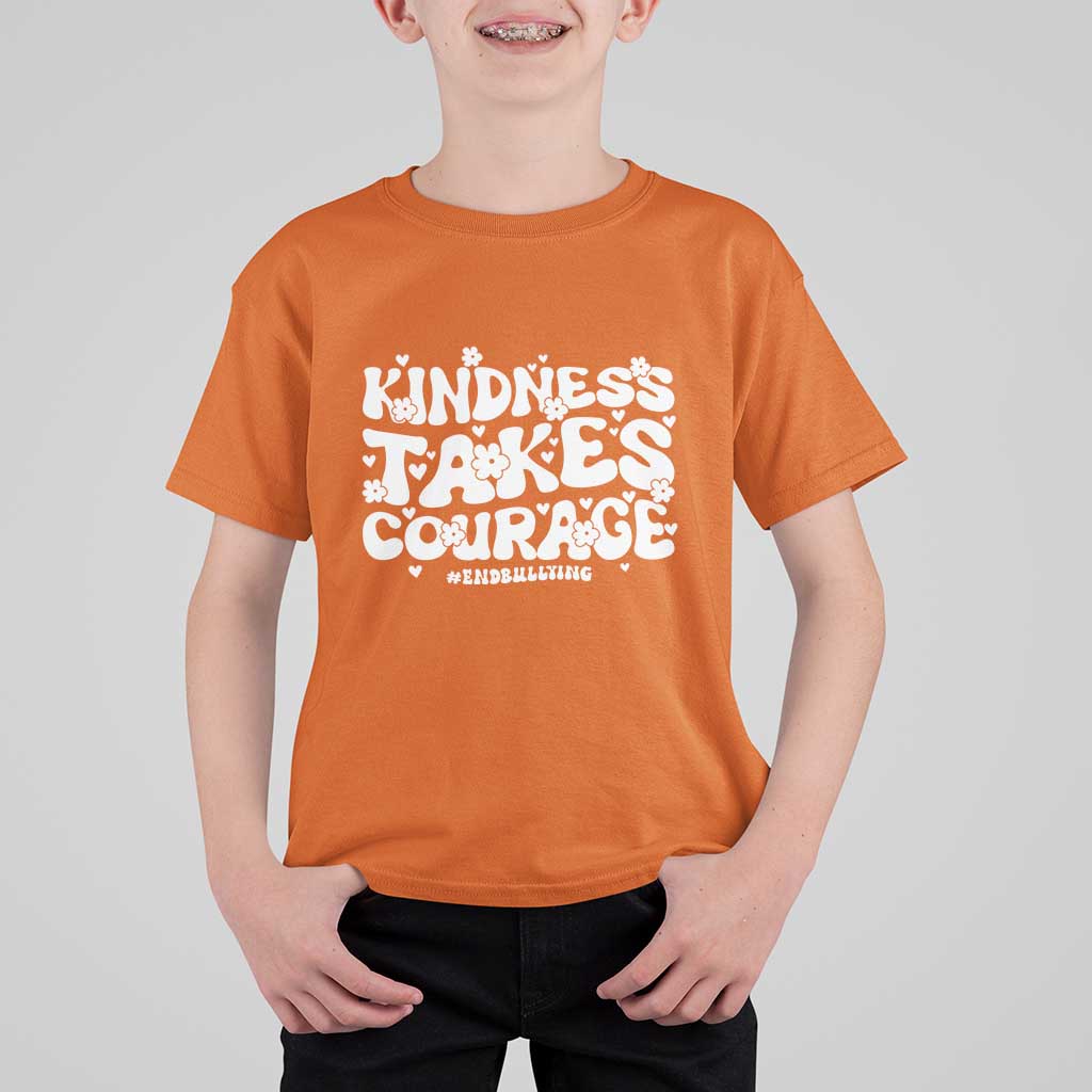 Be Kind T Shirt For Kid Kindness Takes Courage End Bullying - Wonder Print Shop
