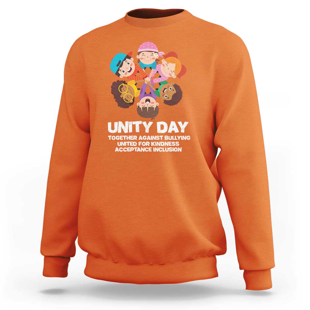 Unity Day Sweatshirt Together Against Bullying Cute Kids End Bullying - Wonder Print Shop