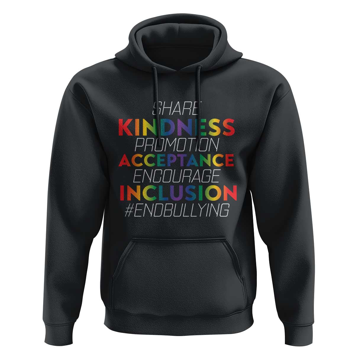 Anti Bullying Hoodie Share Kindness Promotion Acceptange Encourage Inclusion