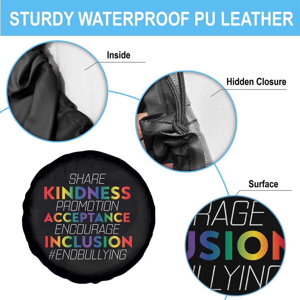 Anti Bullying Spare Tire Cover Share Kindness Promotion Acceptange Encourage Inclusion