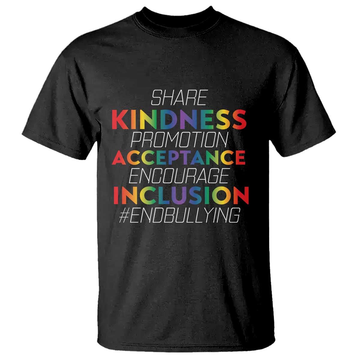 Anti Bullying T Shirt Share Kindness Promotion Acceptange Encourage Inclusion - Wonder Print Shop