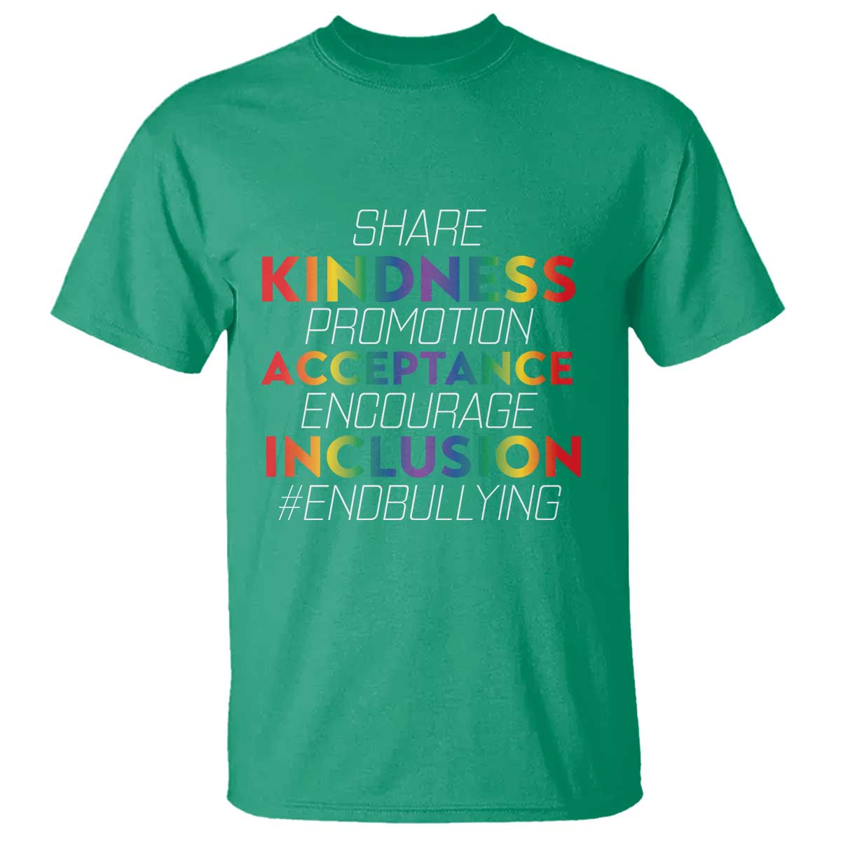 Anti Bullying T Shirt Share Kindness Promotion Acceptange Encourage Inclusion - Wonder Print Shop