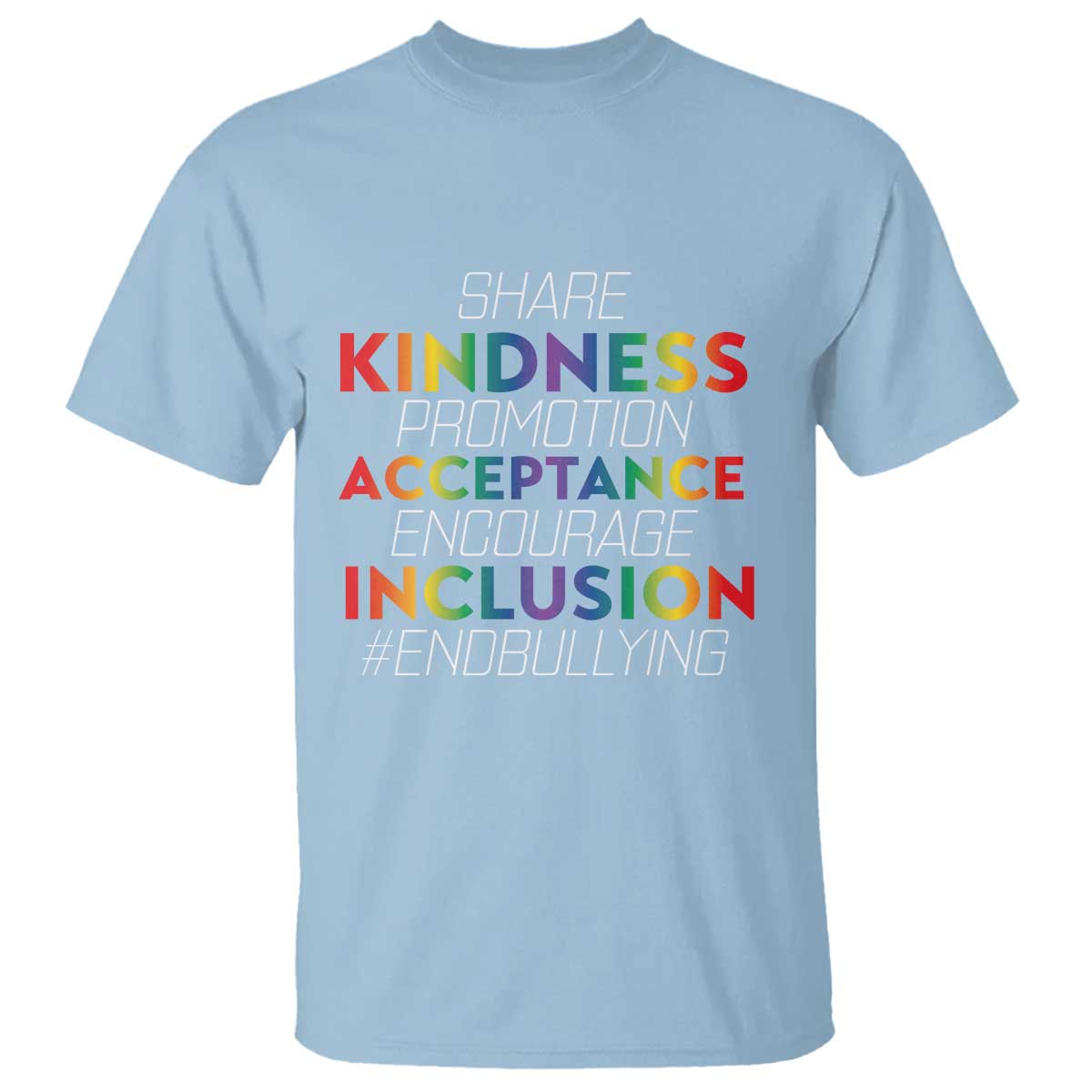 Anti Bullying T Shirt Share Kindness Promotion Acceptange Encourage Inclusion - Wonder Print Shop