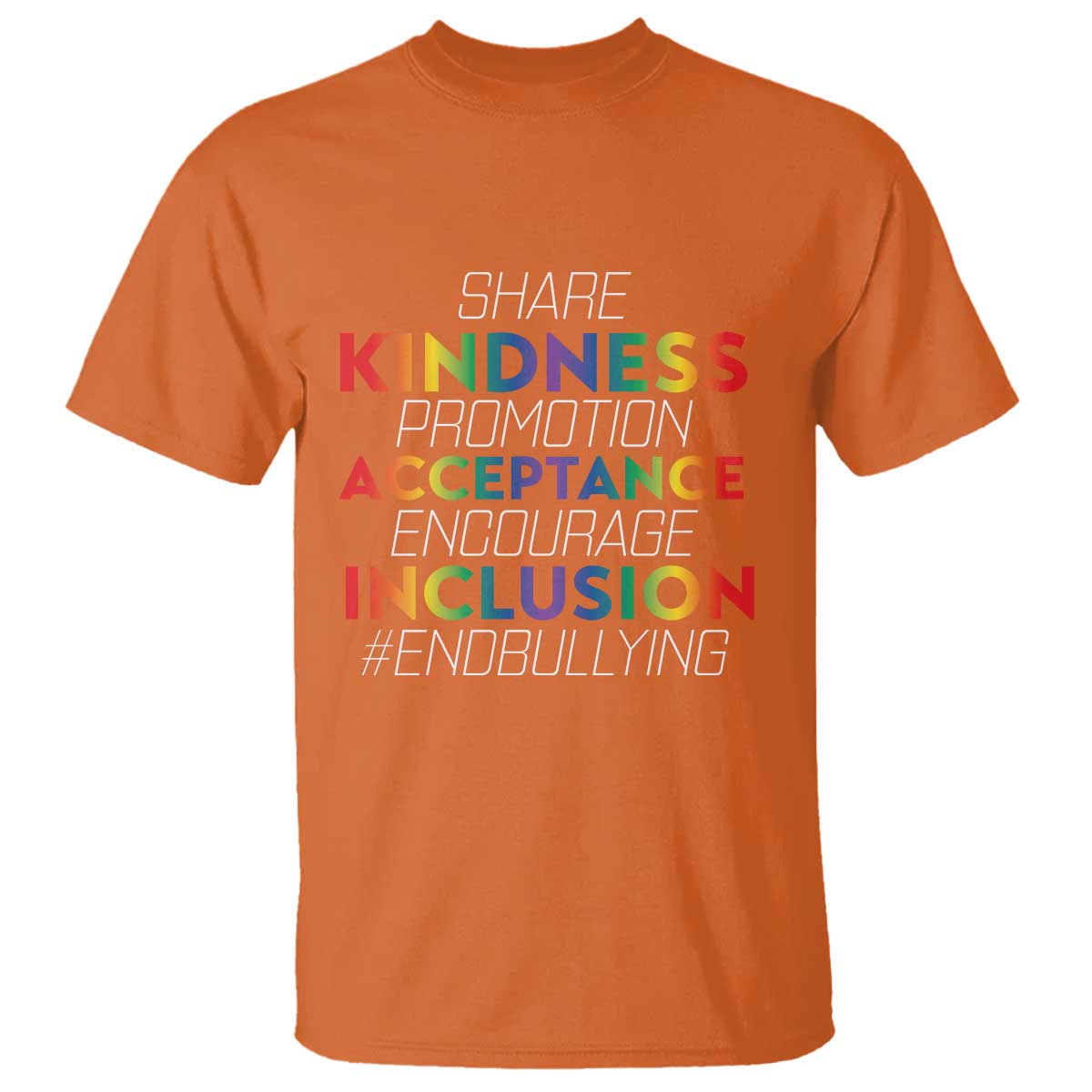 Anti Bullying T Shirt Share Kindness Promotion Acceptange Encourage Inclusion - Wonder Print Shop