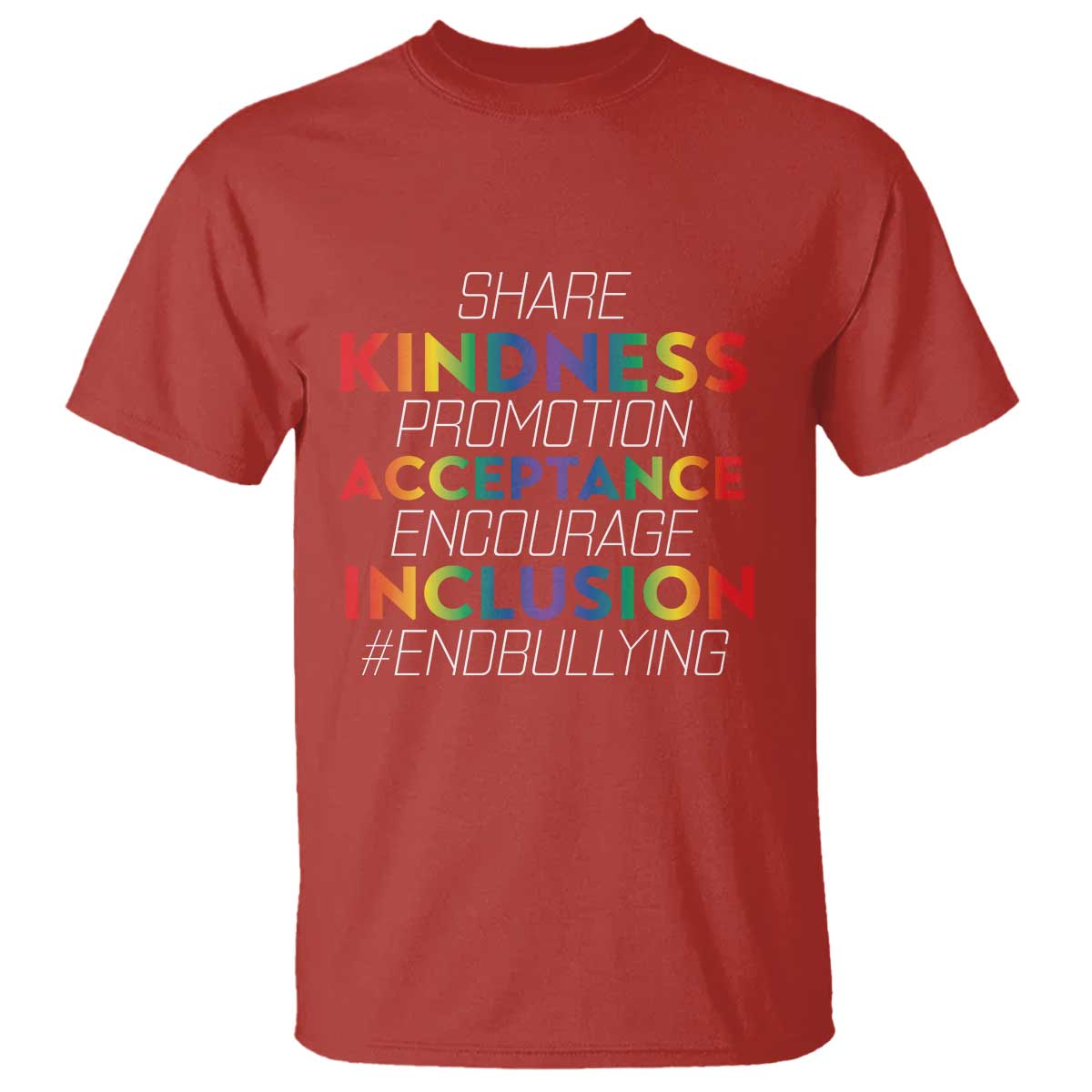 Anti Bullying T Shirt Share Kindness Promotion Acceptange Encourage Inclusion - Wonder Print Shop