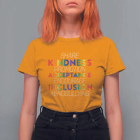Anti Bullying T Shirt For Women Share Kindness Promotion Acceptange Encourage Inclusion - Wonder Print Shop