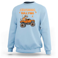 Anti Bullying Sweatshirt Crushing Bullying Dinosaur Riding Anti Bullying Prevention - Wonder Print Shop