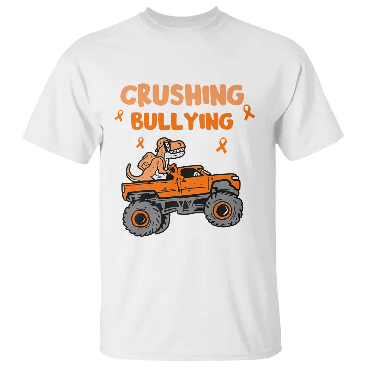 Anti Bullying T Shirt Crushing Bullying Dinosaur Riding Anti Bullying Prevention - Wonder Print Shop