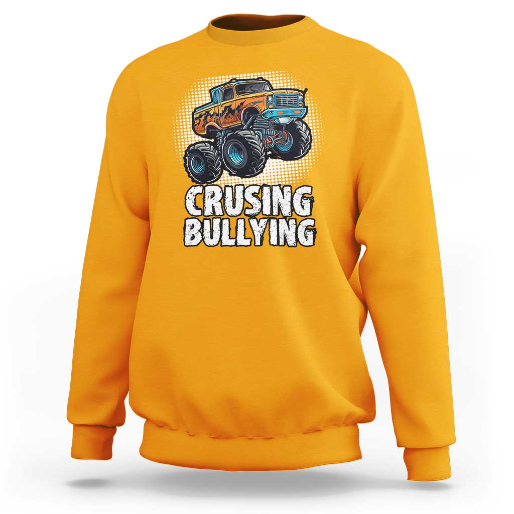 Anti Bullying Sweatshirt Crushing Bullying Monster Truck Anti Bullying Prevention - Wonder Print Shop