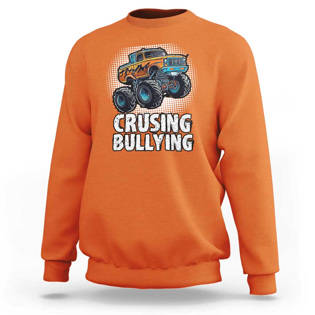 Anti Bullying Sweatshirt Crushing Bullying Monster Truck Anti Bullying Prevention - Wonder Print Shop