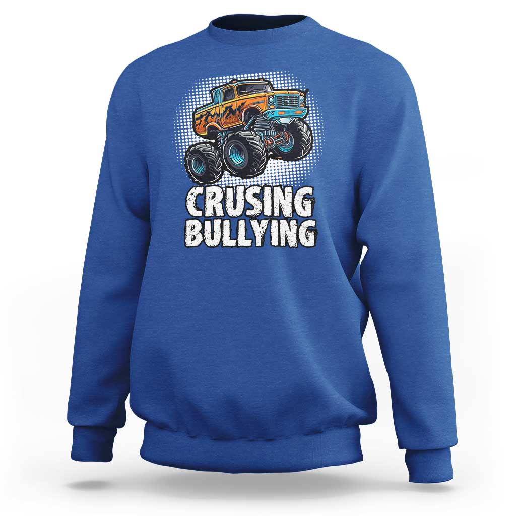 Anti Bullying Sweatshirt Crushing Bullying Monster Truck Anti Bullying Prevention - Wonder Print Shop