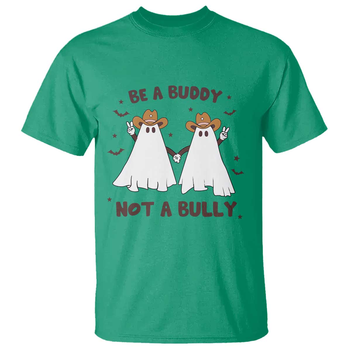 Unity Day T Shirt Be A Buddy Not A Bully Anti Bullying Cowboy Ghost - Wonder Print Shop