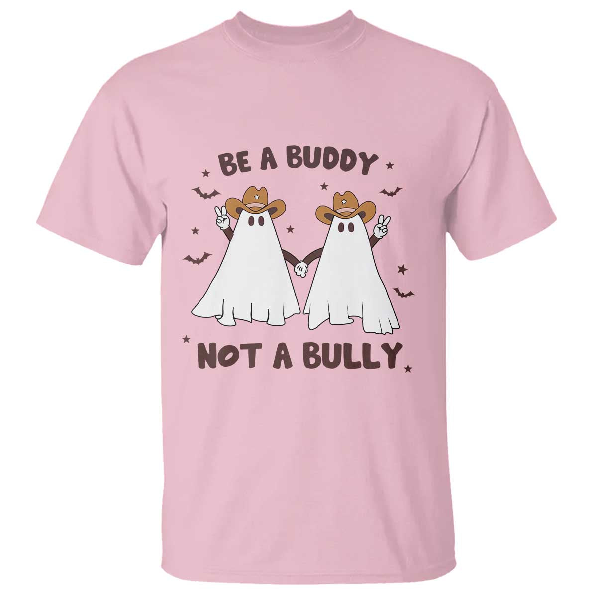 Unity Day T Shirt Be A Buddy Not A Bully Anti Bullying Cowboy Ghost - Wonder Print Shop