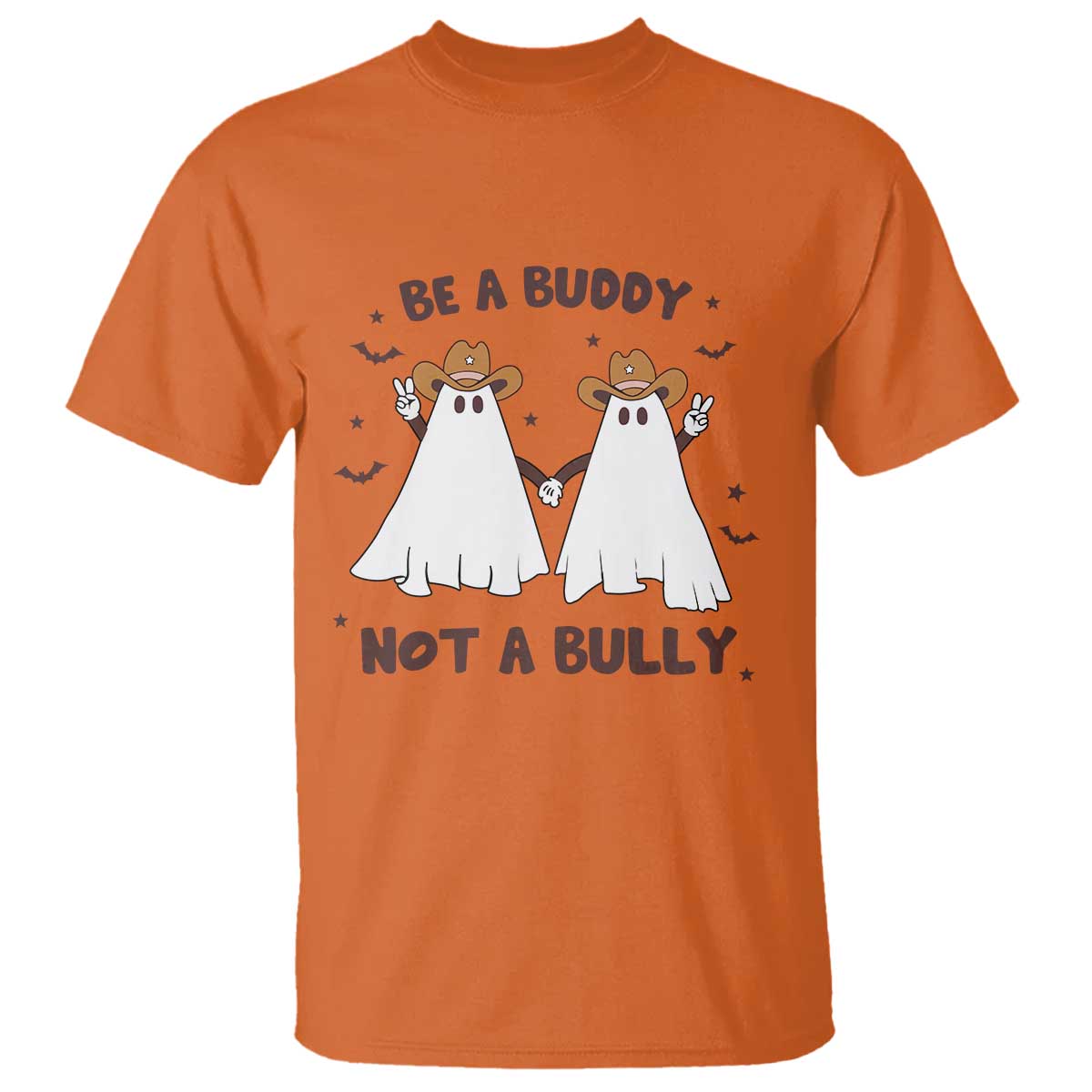 Unity Day T Shirt Be A Buddy Not A Bully Anti Bullying Cowboy Ghost - Wonder Print Shop