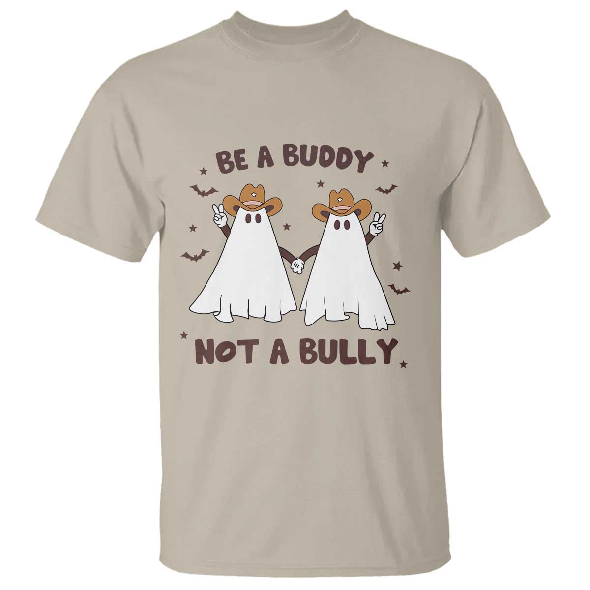 Unity Day T Shirt Be A Buddy Not A Bully Anti Bullying Cowboy Ghost - Wonder Print Shop