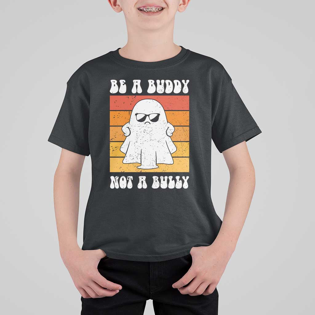 Anti Bullying T Shirt For Kid Be A Buddy Not A Bully Unity Day Retro Ghost - Wonder Print Shop