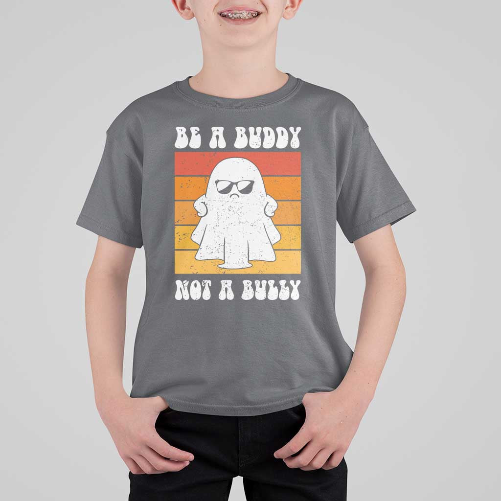 Anti Bullying T Shirt For Kid Be A Buddy Not A Bully Unity Day Retro Ghost - Wonder Print Shop