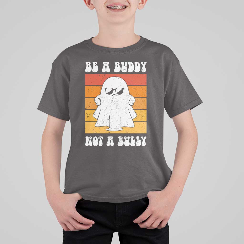 Anti Bullying T Shirt For Kid Be A Buddy Not A Bully Unity Day Retro Ghost - Wonder Print Shop