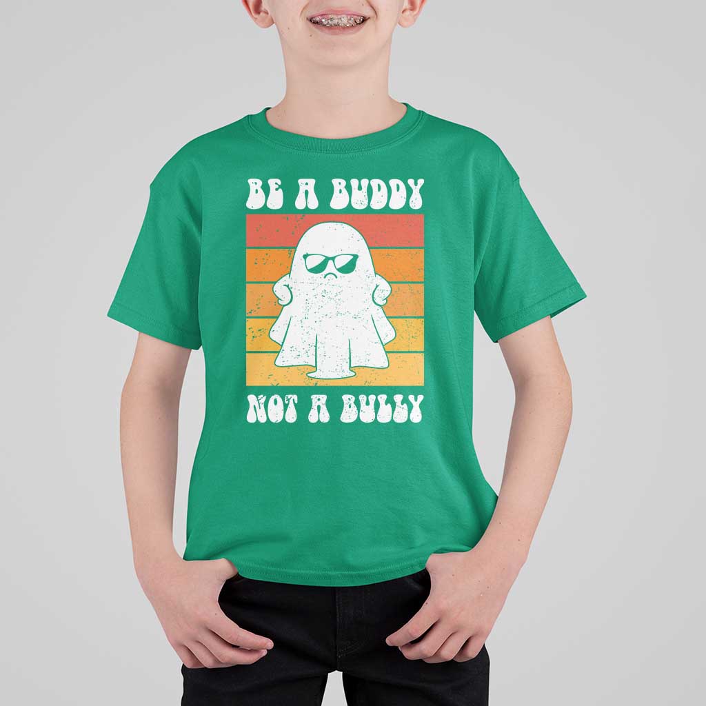 Anti Bullying T Shirt For Kid Be A Buddy Not A Bully Unity Day Retro Ghost - Wonder Print Shop