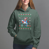Christmas Hoodie Santa Riding Shark Diver Ocean Xmas Holiday - Wonder Print Shop