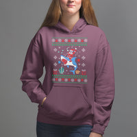 Christmas Hoodie Santa Riding Shark Diver Ocean Xmas Holiday - Wonder Print Shop
