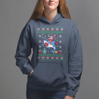 Christmas Hoodie Santa Riding Shark Diver Ocean Xmas Holiday - Wonder Print Shop