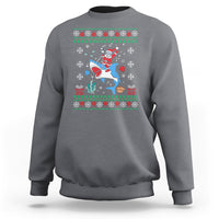 Christmas Sweatshirt Santa Riding Shark Diver Ocean Xmas Holiday - Wonder Print Shop