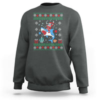 Christmas Sweatshirt Santa Riding Shark Diver Ocean Xmas Holiday - Wonder Print Shop