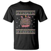 Funny Flamingo Family Christmas Light Tangled T Shirt - Wonder Print Shop