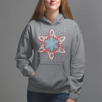 Snowflake Candy Cane Snow Christmas Pajamas Hoodie - Wonder Print Shop