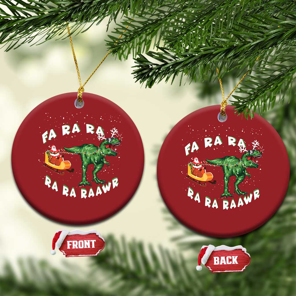 Christmas Tree Rex Fa Ra Rawr Dinosaur Christmas Ornament - Wonder Print Shop