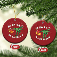 Christmas Tree Rex Fa Ra Rawr Dinosaur Christmas Ornament - Wonder Print Shop