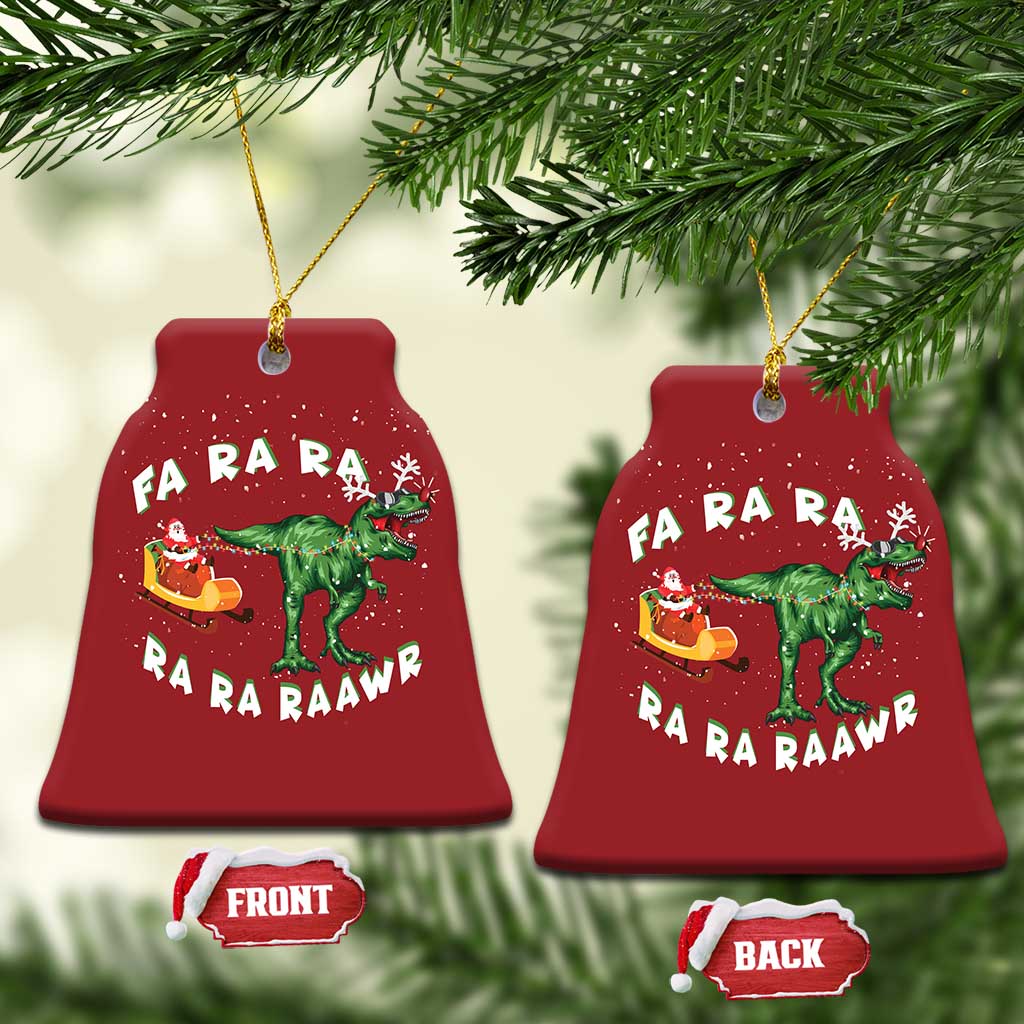 Christmas Tree Rex Fa Ra Rawr Dinosaur Christmas Ornament - Wonder Print Shop