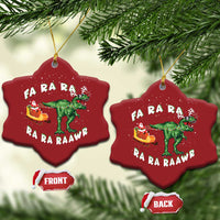 Christmas Tree Rex Fa Ra Rawr Dinosaur Christmas Ornament - Wonder Print Shop