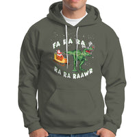 Christmas Hoodie Tree Rex Fa Ra Rawr T-Rex Dinosaur - Wonder Print Shop