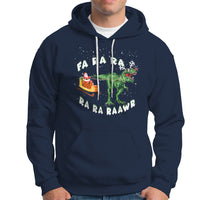 Christmas Hoodie Tree Rex Fa Ra Rawr T-Rex Dinosaur - Wonder Print Shop