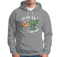 Christmas Hoodie Tree Rex Fa Ra Rawr T-Rex Dinosaur - Wonder Print Shop