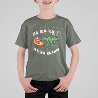 Christmas T Shirt For Kid Tree Rex Fa Ra Rawr T-Rex Dinosaur - Wonder Print Shop