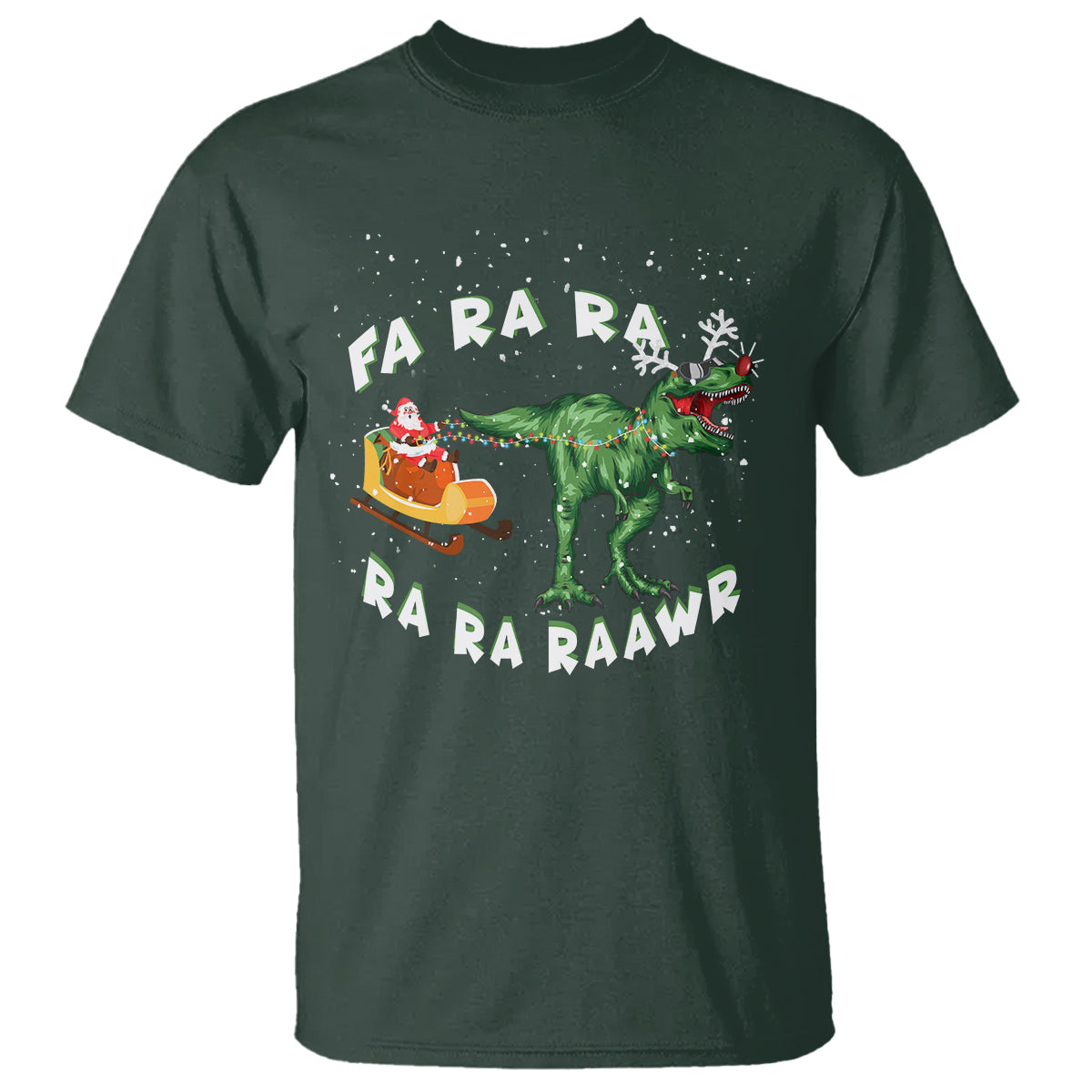 Christmas T Shirt Tree Rex Fa Ra Rawr T-Rex Dinosaur - Wonder Print Shop